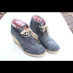 TOMS wedge booties